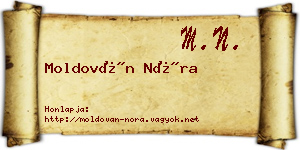 Moldován Nóra névjegykártya