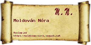 Moldován Nóra névjegykártya