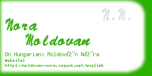 nora moldovan business card